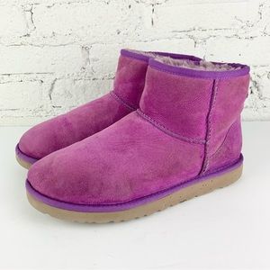 Ugg Classic Mini Purple Suede Two Tone Bootie 5854 US10